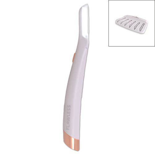 Set of 6 Flawless Dermaplane GLO™ Lighted Facial Exfoliator Replacement Heads